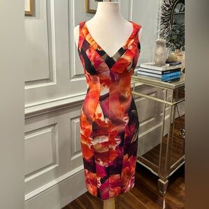 Nicole Miller Atelier gorgeous red mesh dress, size 2, brand new